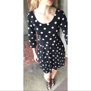 Betsey Johnson Polka Dot quarter sleeve dress